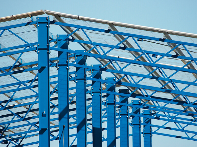Development and construction info – construction frame blue 